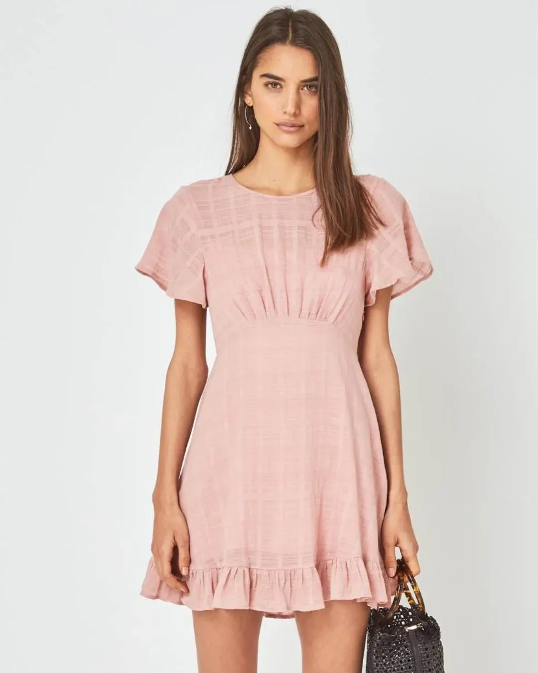 Auguste The Label Pia Mini Dress Pink Size 6 for rent on The Volte - main image