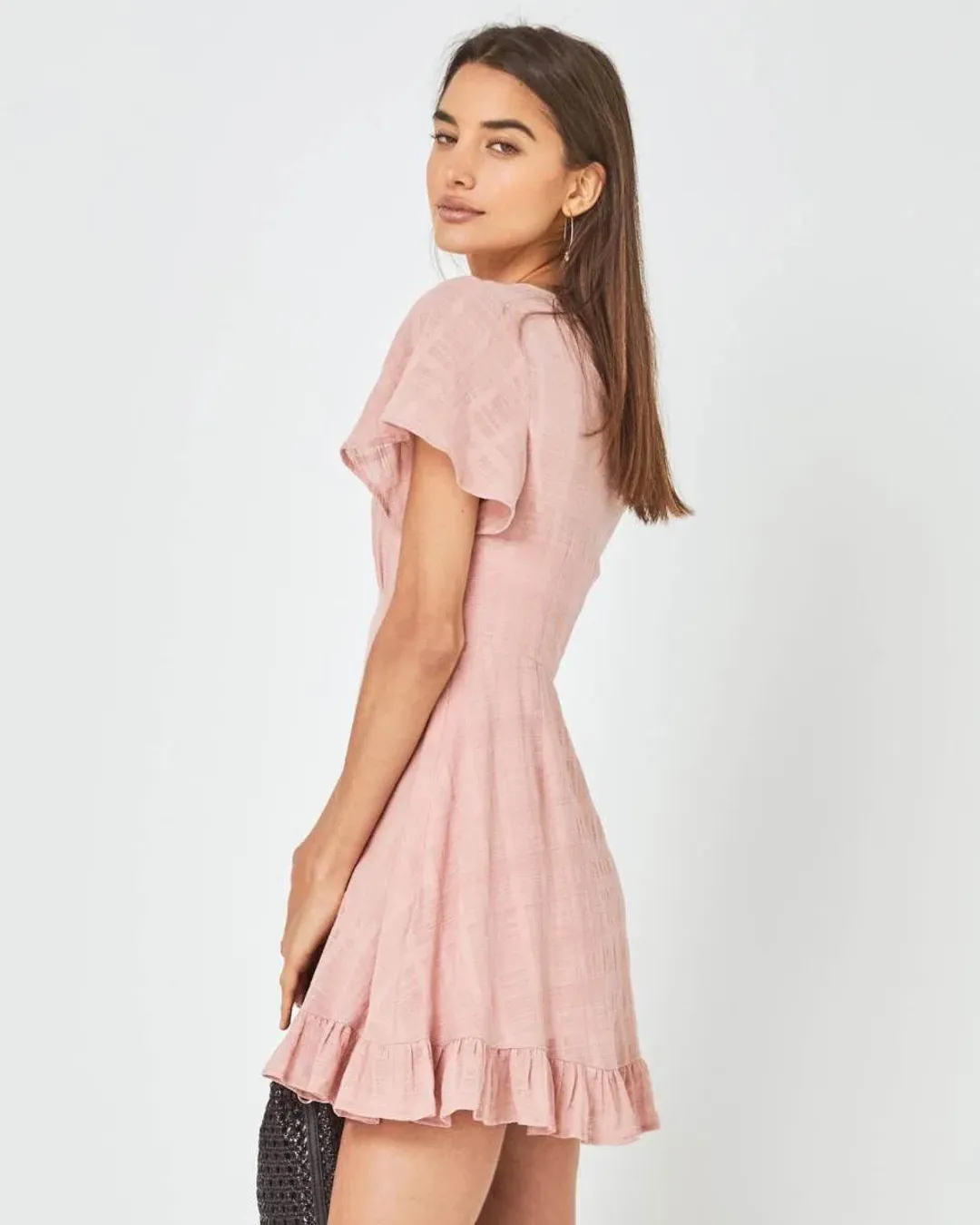 Auguste The Label Pia Mini Dress Pink Size 6 for rent on The Volte - main image