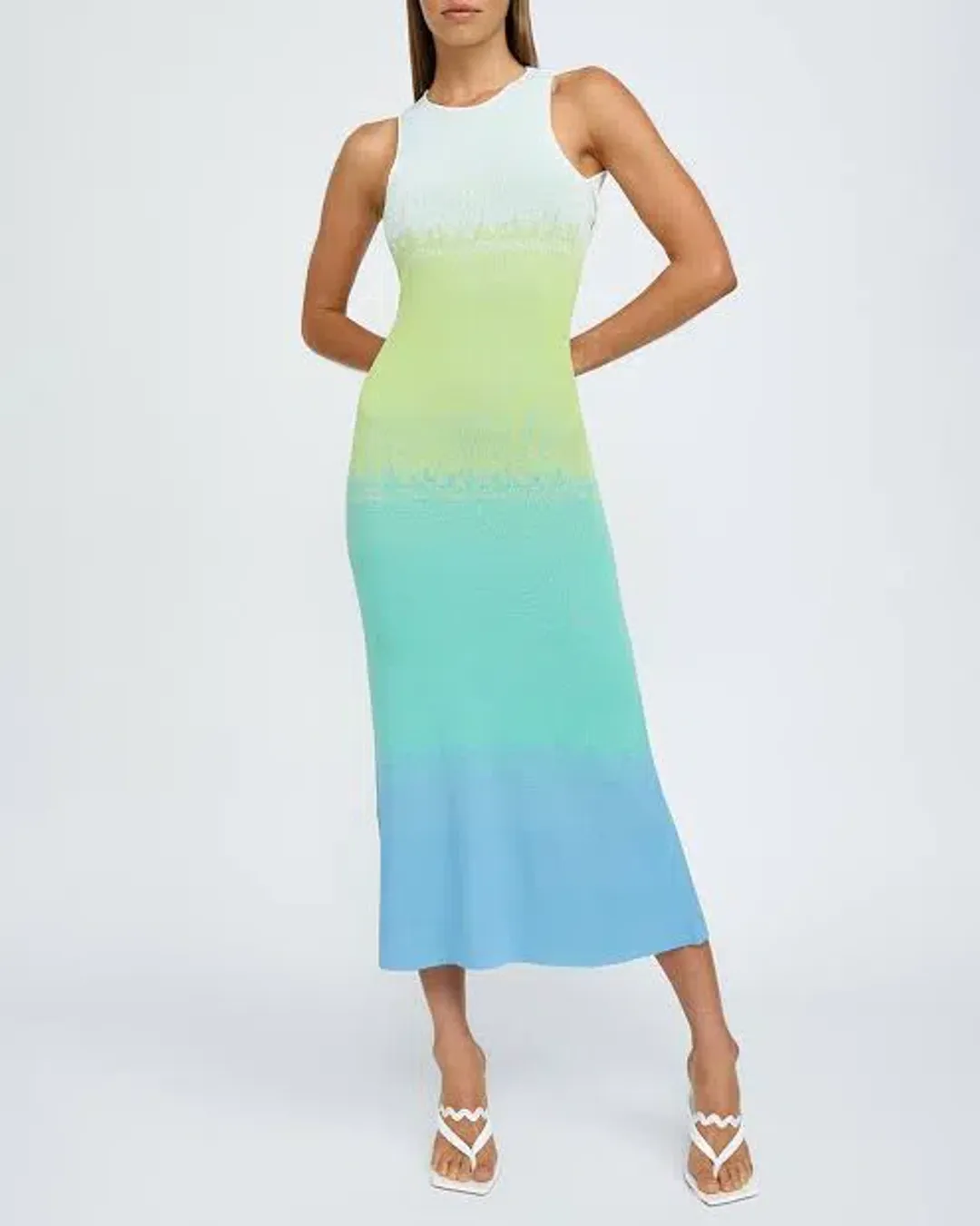 By Johnny Amina Ombré Knit Midi Dress Multi Size 10 / M for rent on The Volte - main image