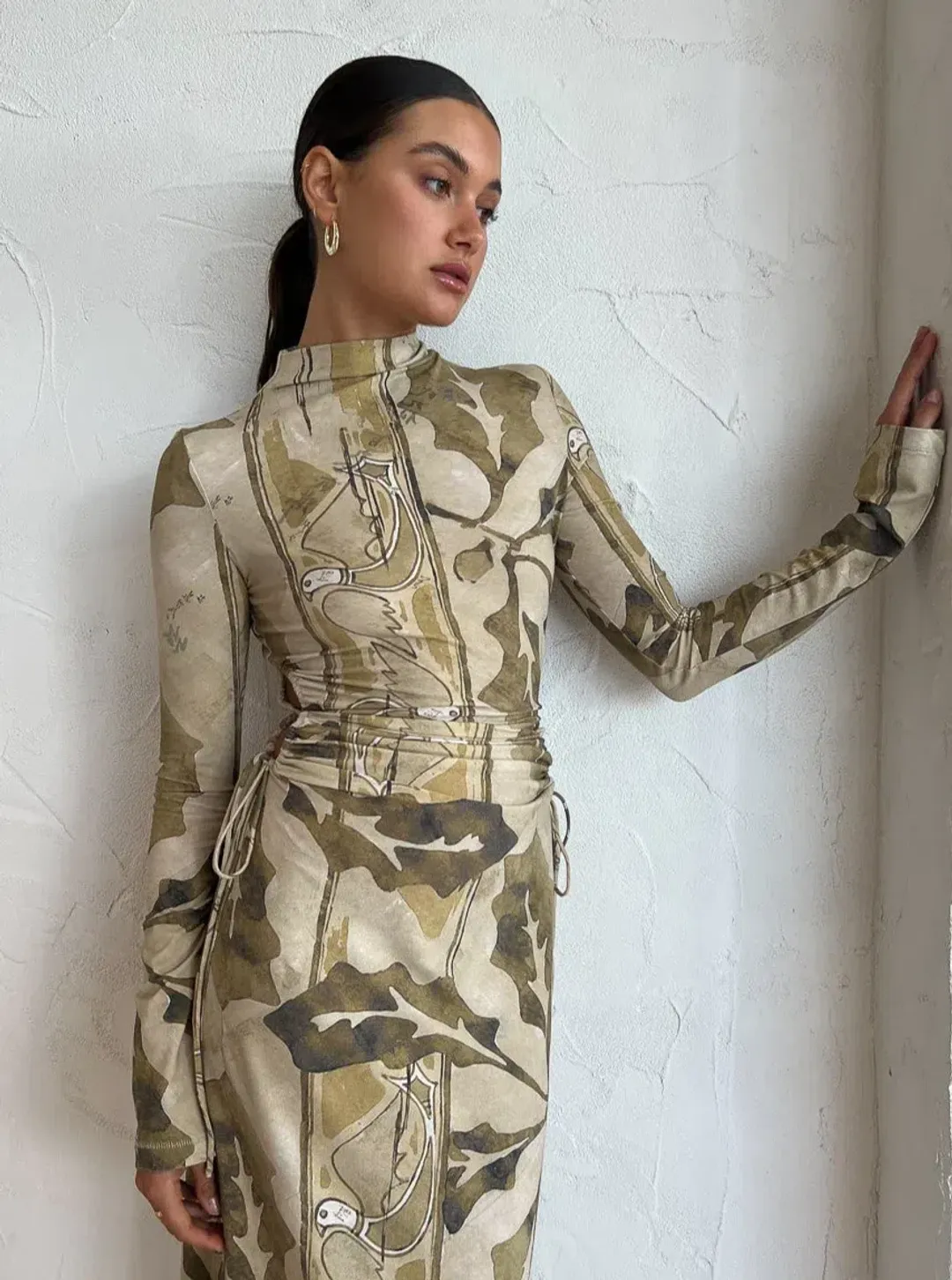 Camilla and Marc Kyha Midi Dress Print Size 8 for rent on The Volte - main image