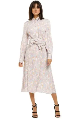 Rebecca Vallance Fleur Midi Shirt Dress in Floral Print Size 10 for rent on The Volte - image 1