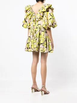 Aje Ruffle Mini Dress Print Size 8 for rent on The Volte - image 3