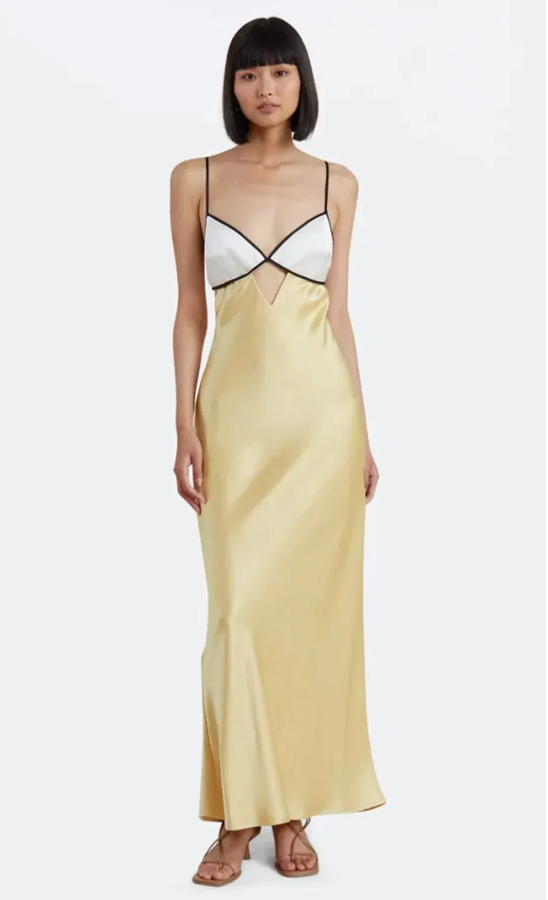 Bec & Bridge Nadia Bustier Maxi Dress Yellow Size 6 for rent on The Volte - main image