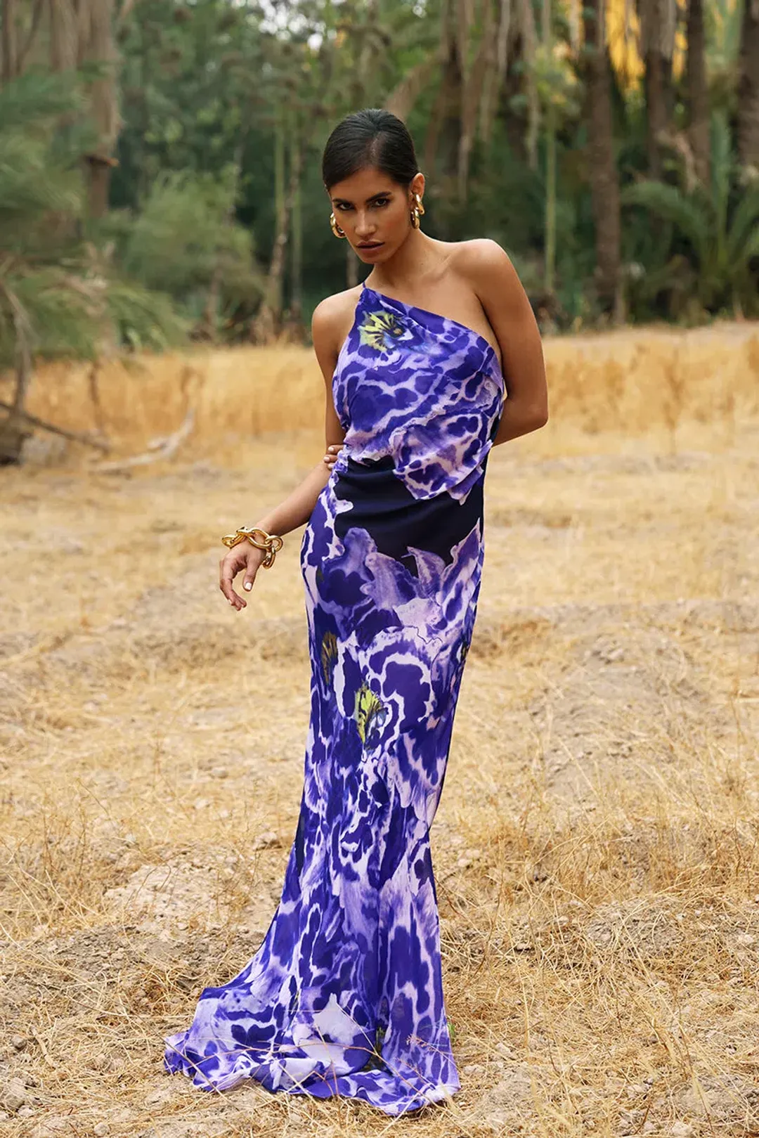 Rat & Boa Simonetta Maxi Dress Purple Orchid Print Size S/Au 8 for rent on The Volte - main image