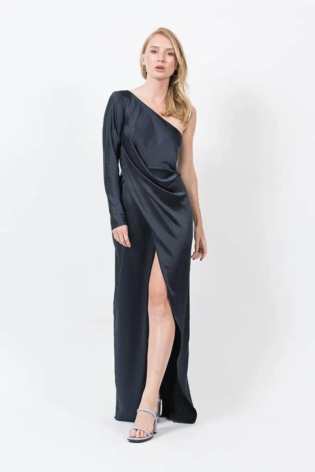 One Fell Swoop Scarlett Gown in Navy Size 8 for rent on The Volte - main image