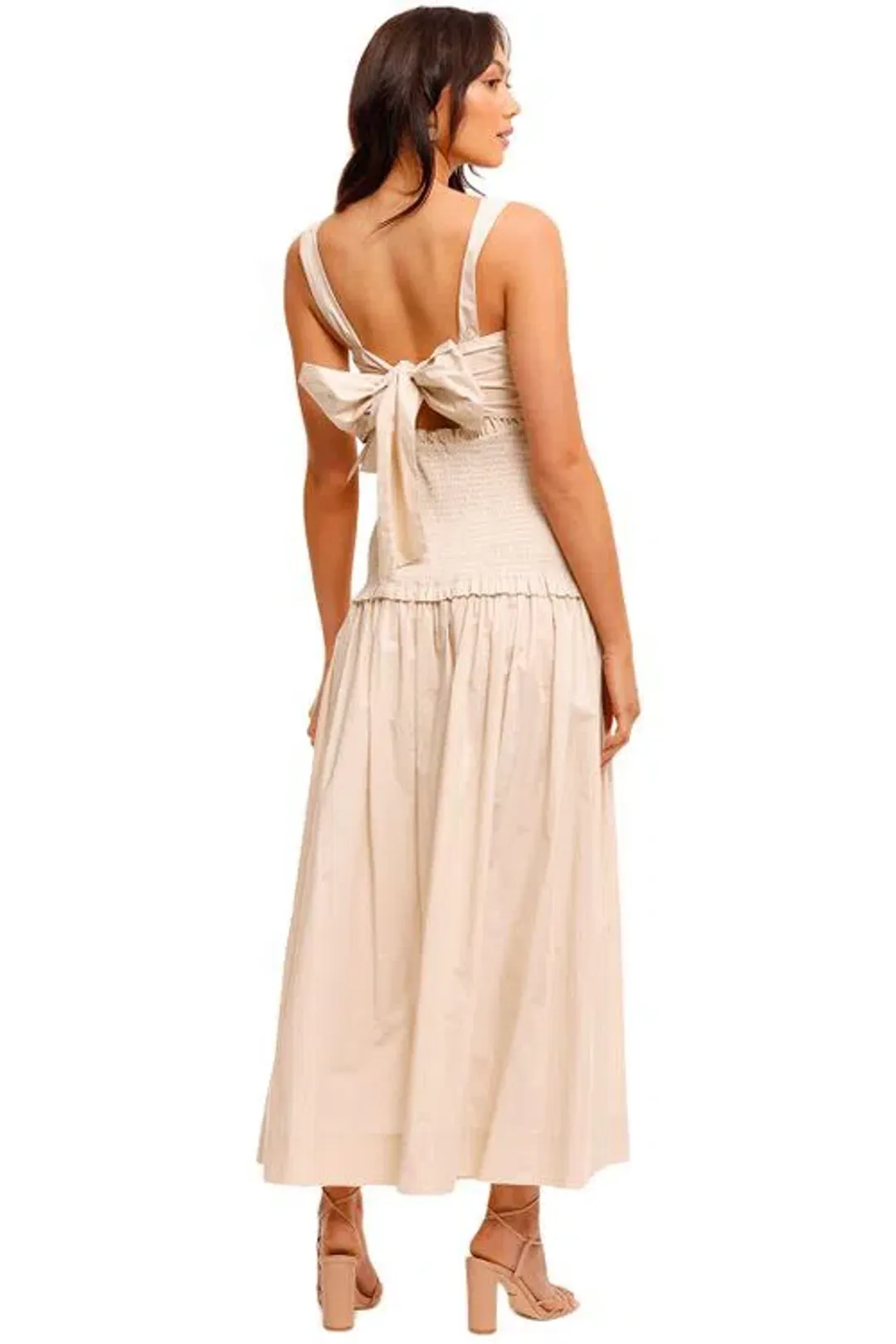 Bec & Bridge Minou Midi Dress in Pumice Size 10 for rent on The Volte - main image