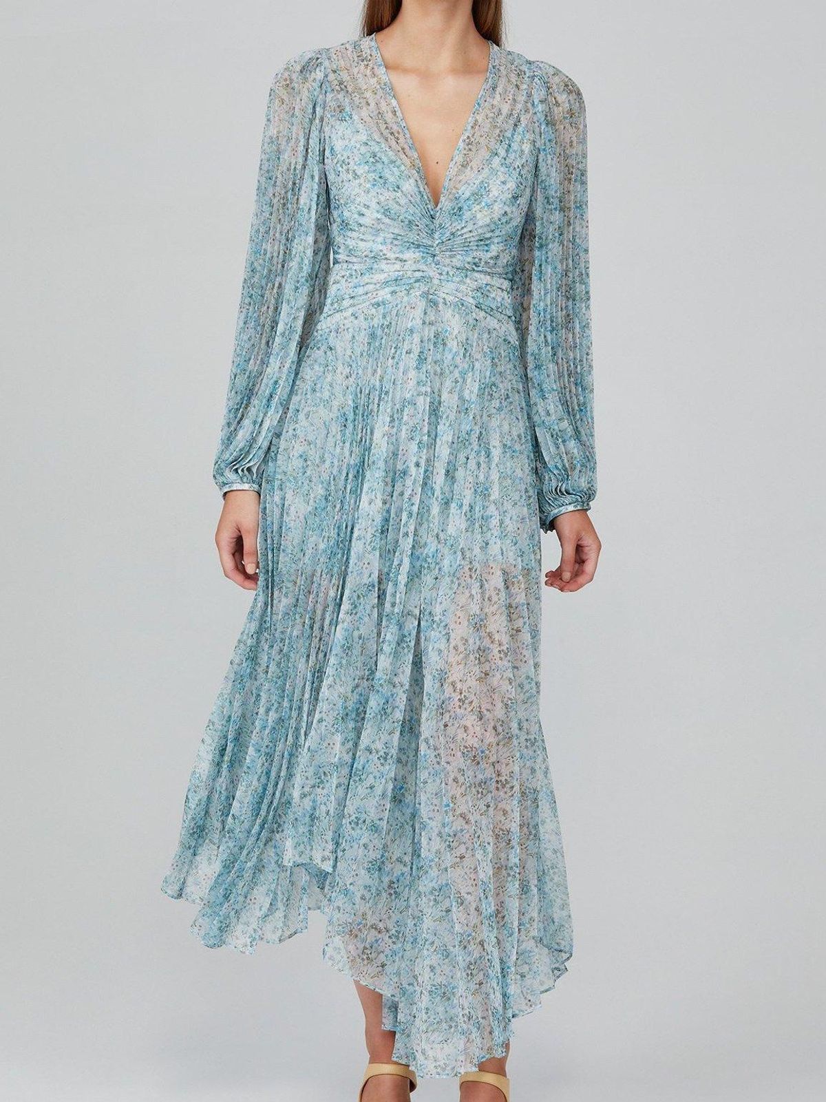 Acler Astone Midi Dress Blue Size 14 for rent on The Volte - main image