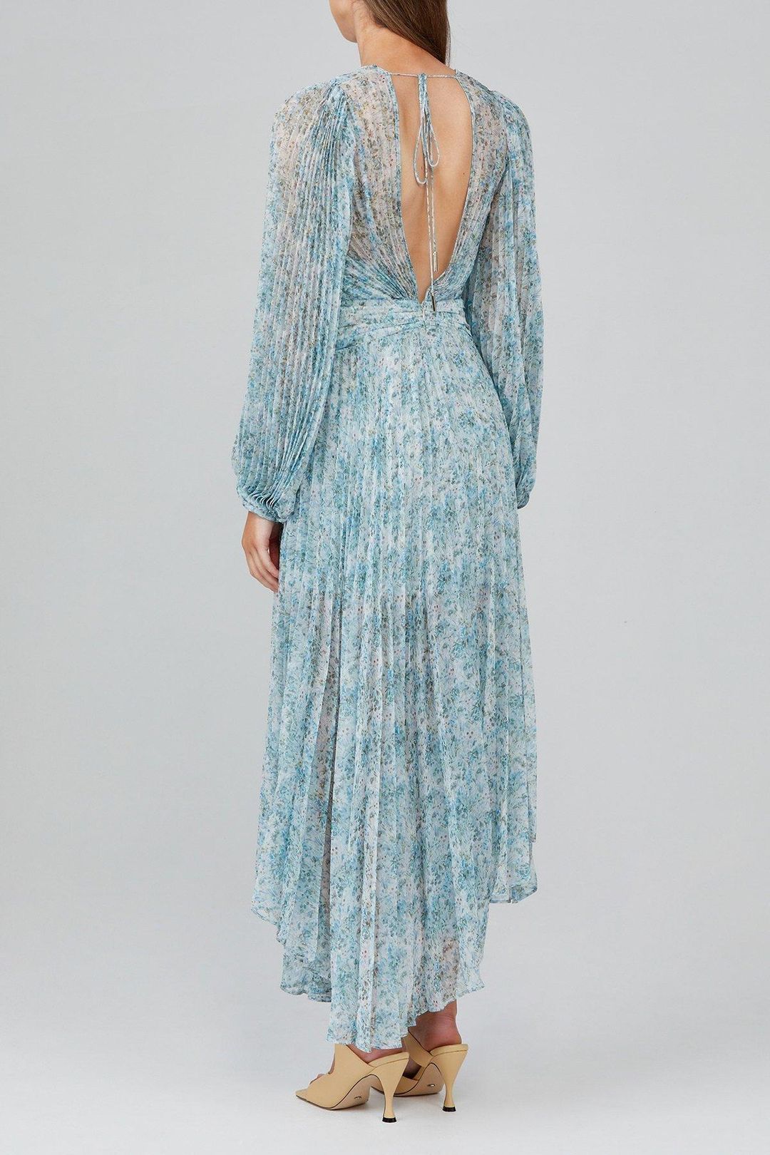 Acler Astone Midi Dress Blue Size 14 for rent on The Volte - main image