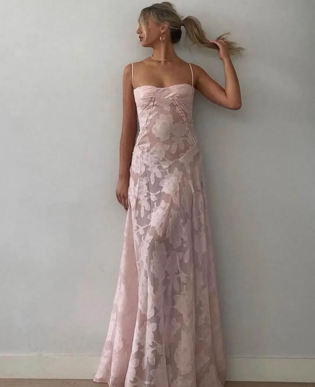House Of CB Seren Corset Lace Dress Pink Size S / AU 8  for rent on The Volte - main image