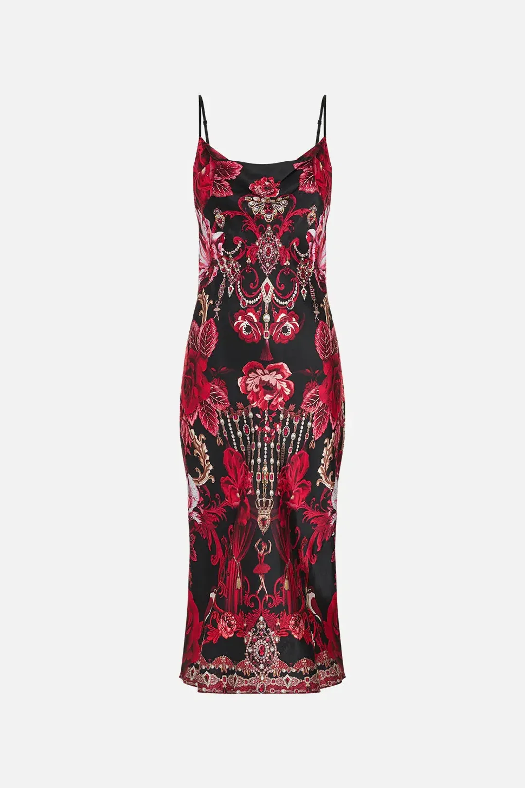 Camilla Long Bias Slip Sisterhood Of The Rose Black Size AU 6 for rent on The Volte - main image