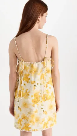 Zimmermann The Wonderland Shell Shift Mini Dress in Daffodil Print Size 1 / AU 10 for rent on The Volte - image 6