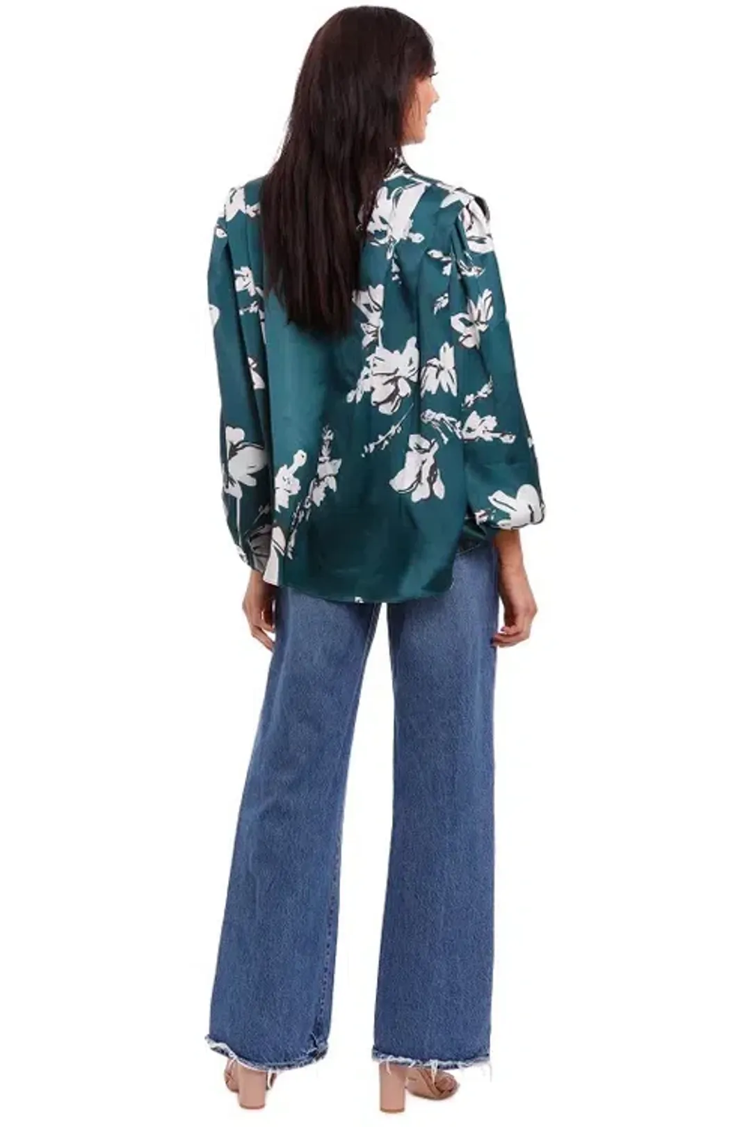 Aje Efflorescent Blouse in Green Size 10 for rent on The Volte - main image