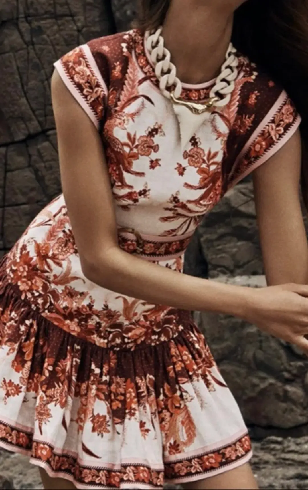 Zimmermann Wavelength Belted Mini Dress Red Size AU8/zimm size 0 for rent on The Volte - main image
