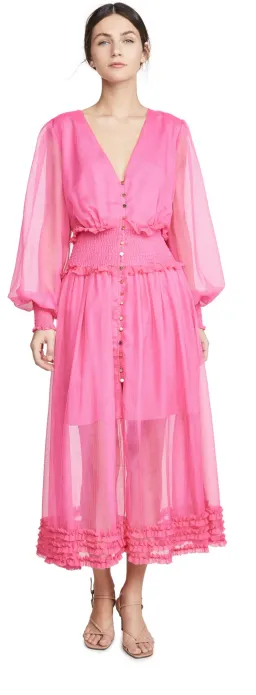 Keepsake Moonlight Midi Dress in Pink in Size 8 for rent on The Volte - image 2
