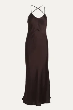 Flannel Hannah Long Slip Dress Chocolate Size M/Au 10  for rent on The Volte - image 4