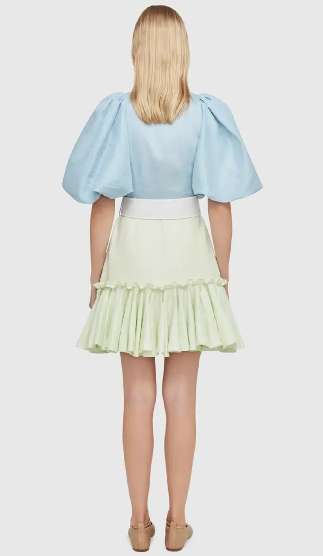 Leo Lin Cambridge Mini Dress Air Multi-colored Size AU 10 for rent on The Volte - main image