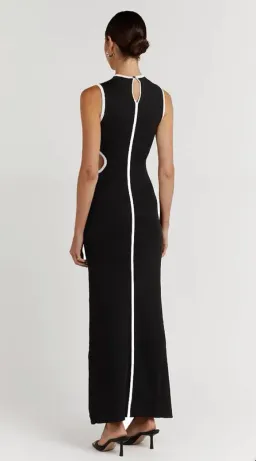Dissh Binding Wheat Knit Midi Dress Black Size AU 10 for rent on The Volte - image 2