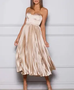 Elle Zeitoune Milan Dress in Champaign Size AU 6  for rent on The Volte - image 1