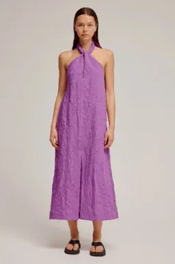 Venroy Crushed Halter Dress Purple Size AU 10 for rent on The Volte - image 1