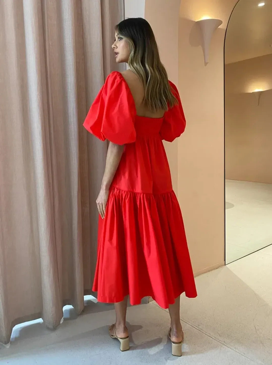 Steele Luna Dress Scarlet Red Size 12 for rent on The Volte - main image