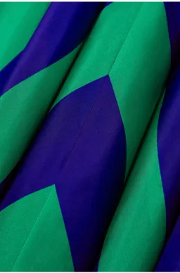 Zimmermann Tiggy Frill Shoulder Dress Navy/Green Stripe Size 2 / AU 12 for rent on The Volte - image 3