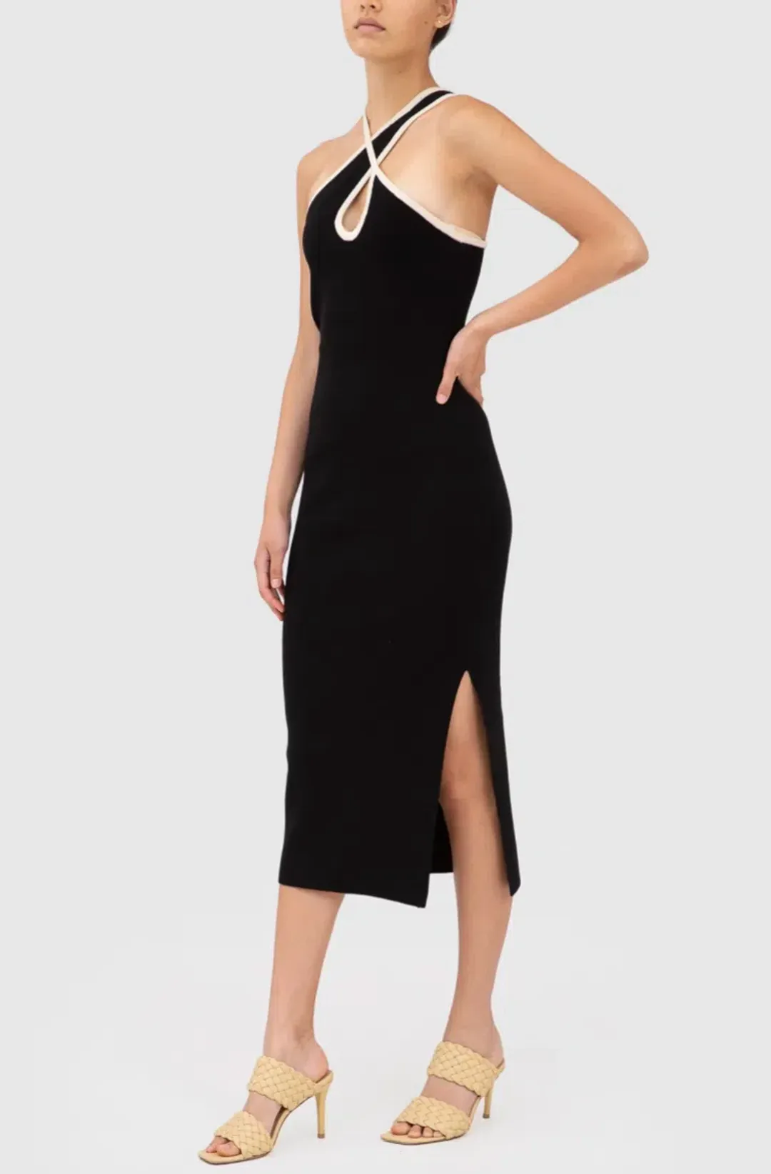 C/MEO Collective Knit Dress Black Size 6 for rent on The Volte - main image