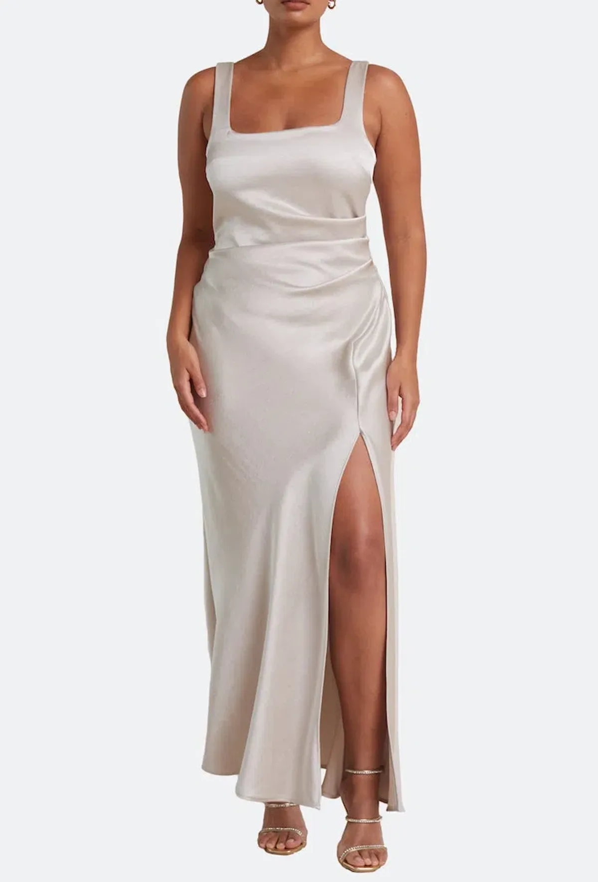 Beck & Bridge Dreamer Square Neck Dress in Sand Size 8 / S for rent on The Volte - main image