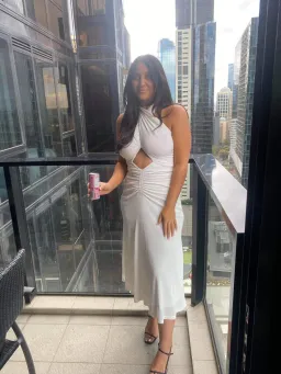 MISHA Esperanza Midi Dress White Size 10/M  for rent on The Volte - image 3