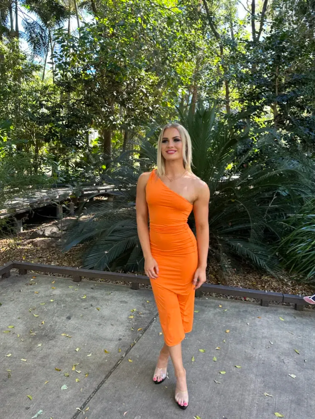 Kookaï Bambi Midi Dress Orange Size 34 / AU 6 for rent on The Volte - main image