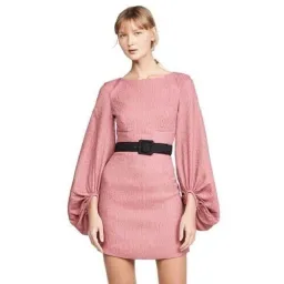 Rebecca Vallance Greta Long Sleeve Mini Dress Pink Size AU 12 for rent on The Volte - image 2