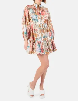 Zimmermann Cassia Drop Waist Mini Dress Floral Size 0P / AU 6P for rent on The Volte - image 1