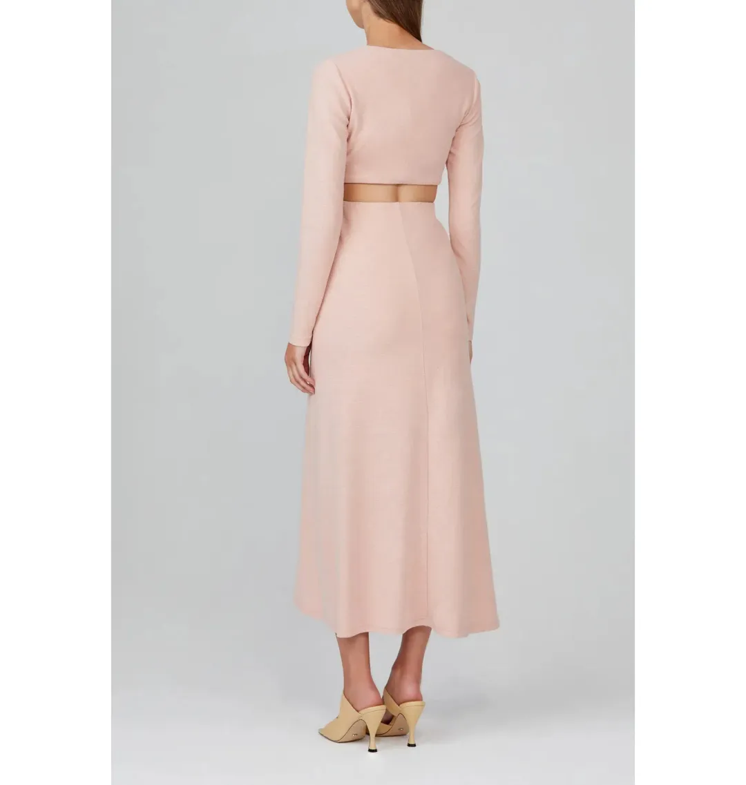 Acler Brighton Midi Dress Pink Size AU 10 for rent on The Volte - main image