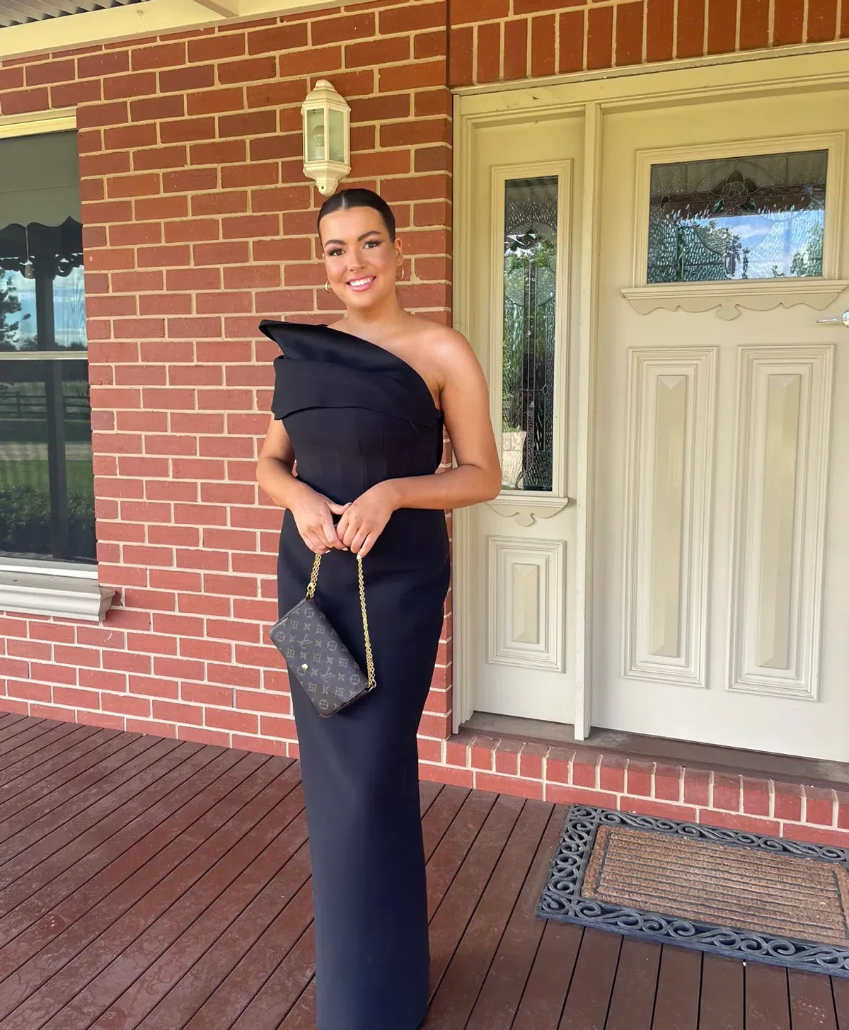 Rachel Gilbert Drew Gown Black Size 4 / AU 14 for rent on The Volte - main image