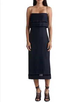 Dion Lee Float Slip Dress Navy Size AU 8 for rent on The Volte - image 1