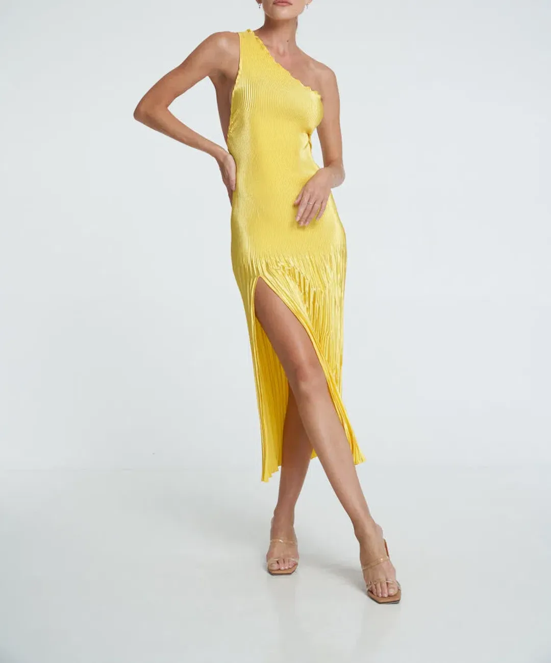 Lidee Naomi Gown Canary Size 10 / M for rent on The Volte - main image