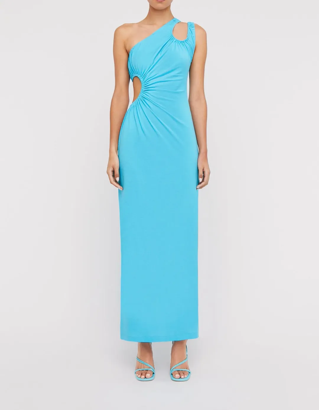 Scanlan Theodore Mercerised Cotton Dress Aqua Blue Size 10 for rent on The Volte - main image