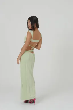 Amiss the Label Joanne Top and Skirt Set Green Size 6  for rent on The Volte - image 2