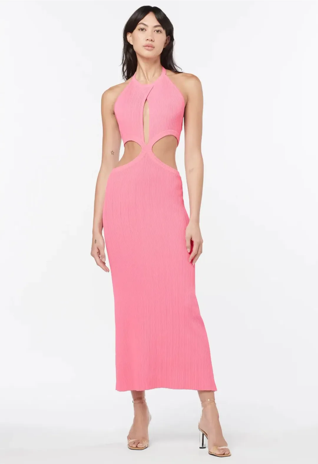Manning Cartell Beyond Limits Knit Midi Dress in Pink Size 10 for rent on The Volte - main image