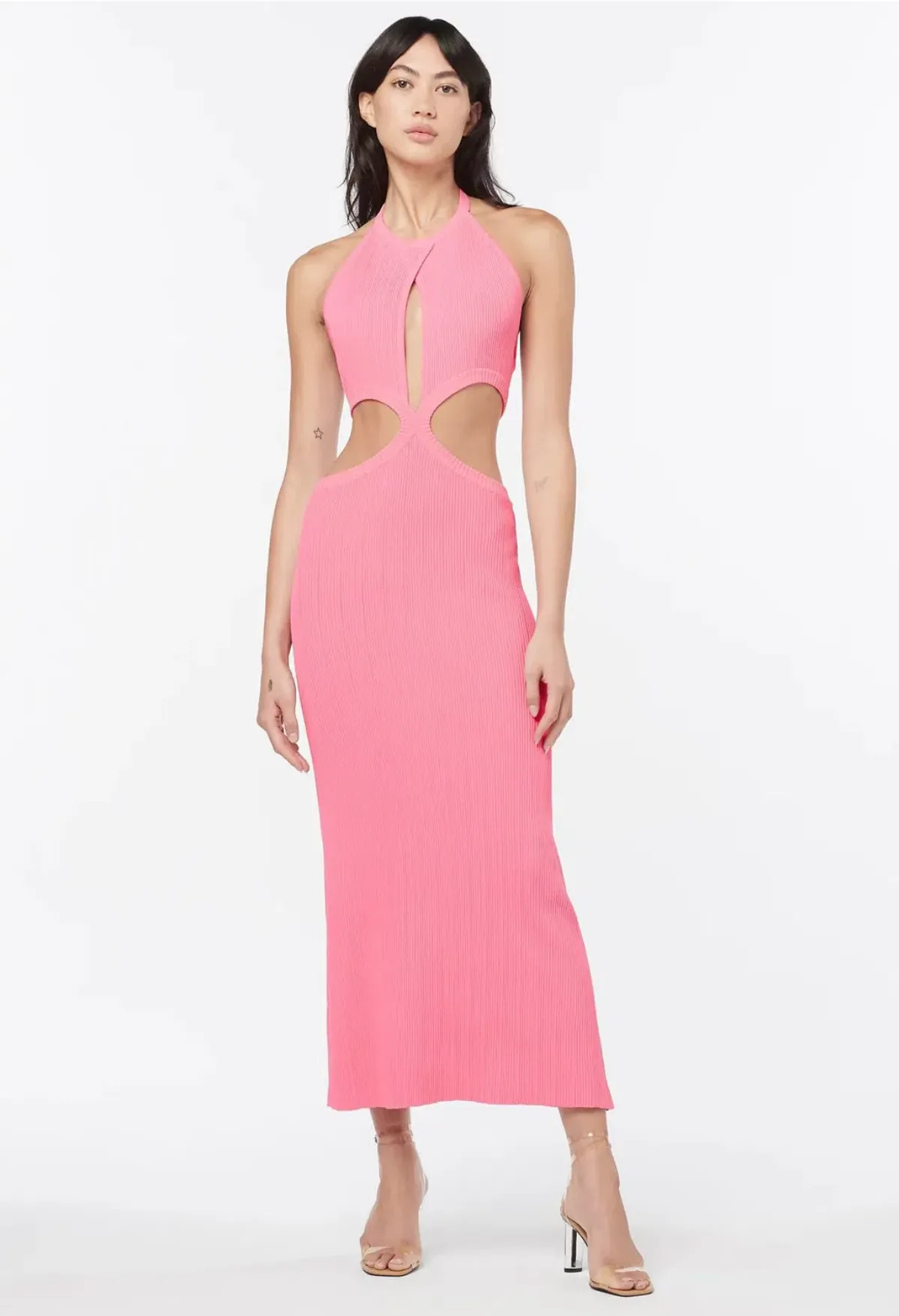 Manning Cartell Beyond Limits Knit Midi Dress in Pink Size 10 for rent on The Volte - main image
