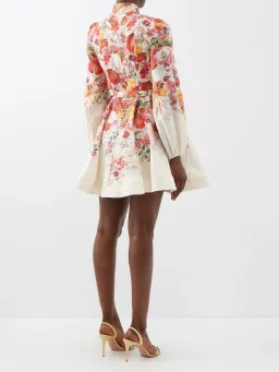 Zimmermann Wonderland Buttoned Mini Dress Floral Size 0/AU 8 for rent on The Volte - image 3
