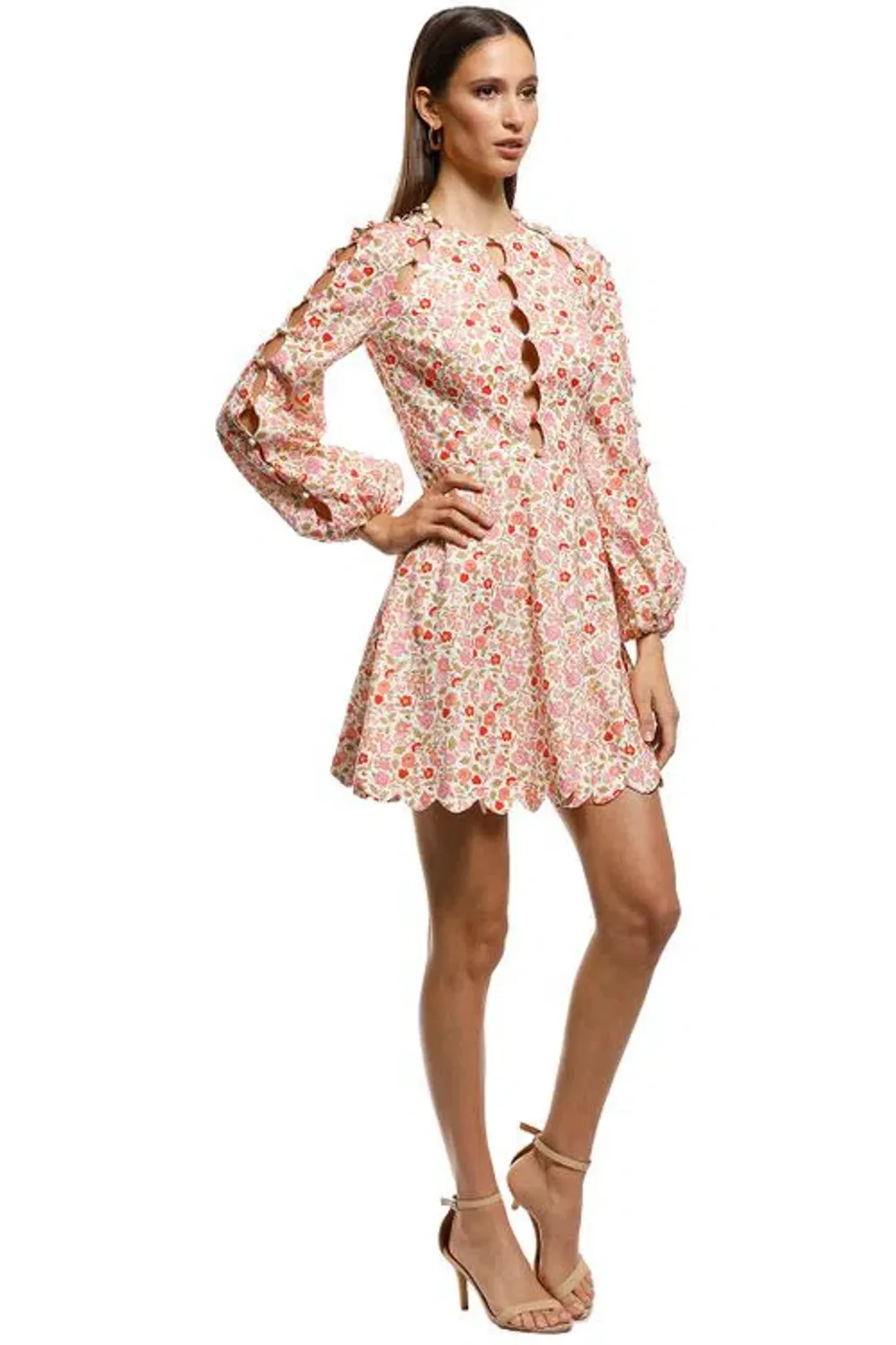 Zimmermann Goldie Scallop Mini Dress Size 0 /AU 8 for rent on The Volte - main image
