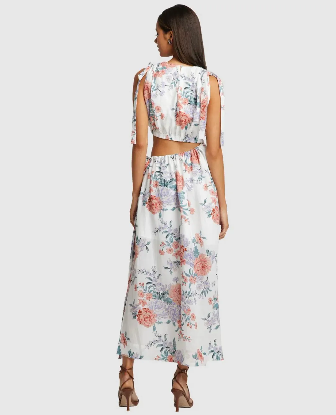 Sofia The Label Moma Gathered Cut Out Maxi Dress Floral Size 12 for rent on The Volte - main image