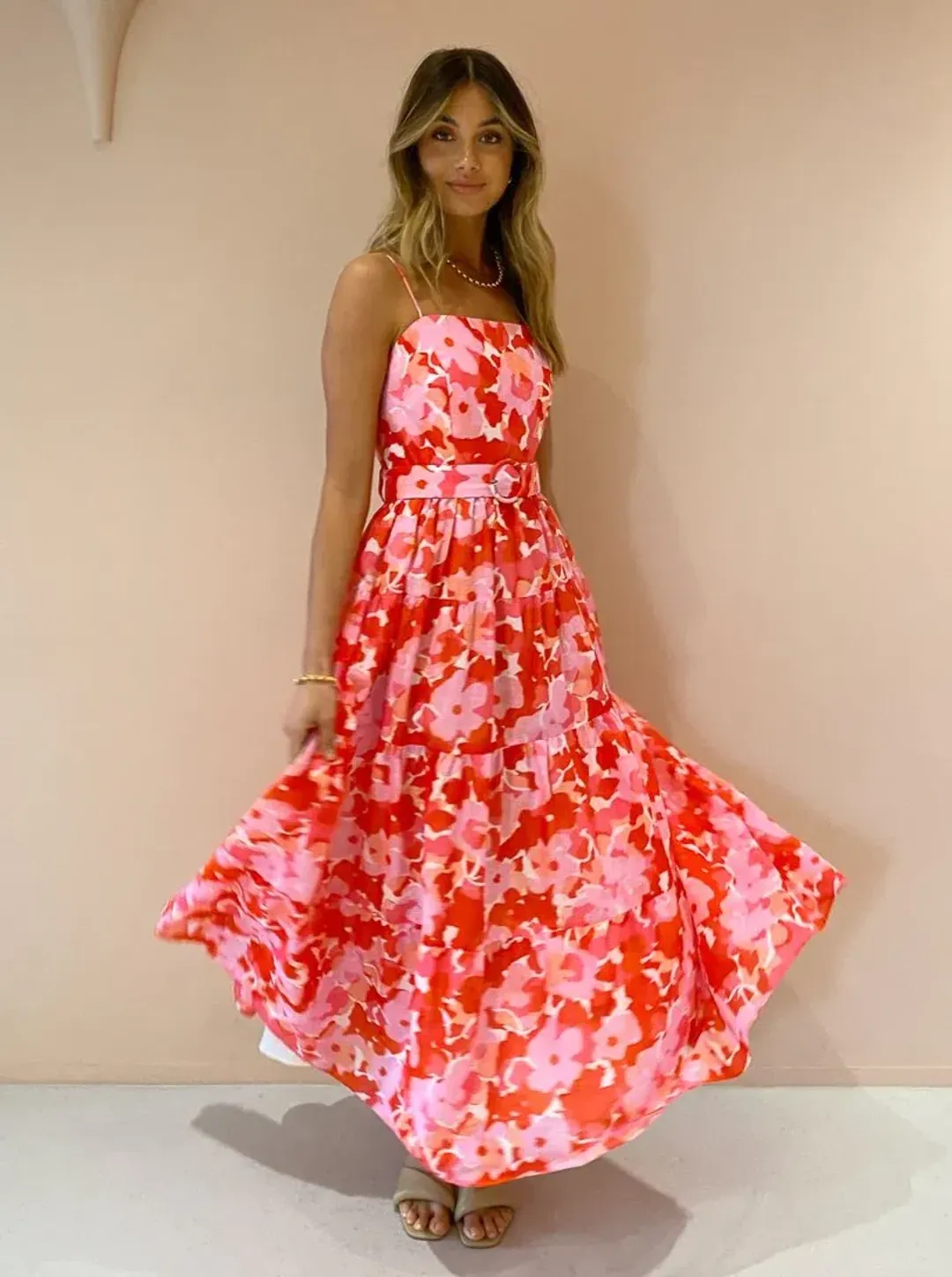 Steele Harper Dress in Camellia Size 10 for rent on The Volte - main image