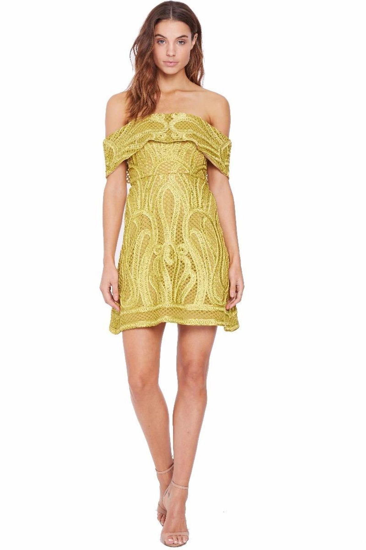 Thurley Ravello Strapless Mini Dress Yellow Size 10 for rent on The Volte - main image