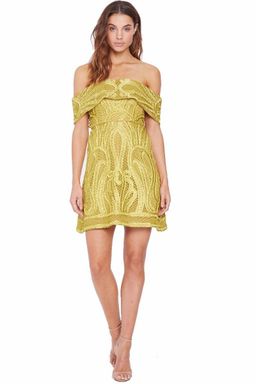 Thurley Ravello Strapless Mini Dress Yellow Size 10 for rent on The Volte - image 1
