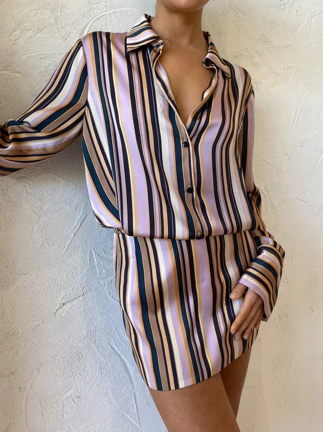 Hansen & Gretel Jerico Dress In Licorice Stripe Size AU 10 for rent on The Volte - main image