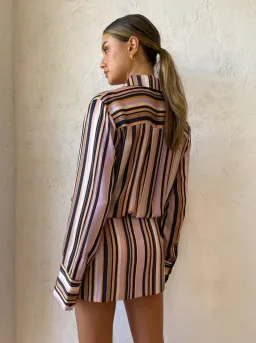 Hansen & Gretel Jerico Dress In Licorice Stripe Size AU 10 for rent on The Volte - image 7