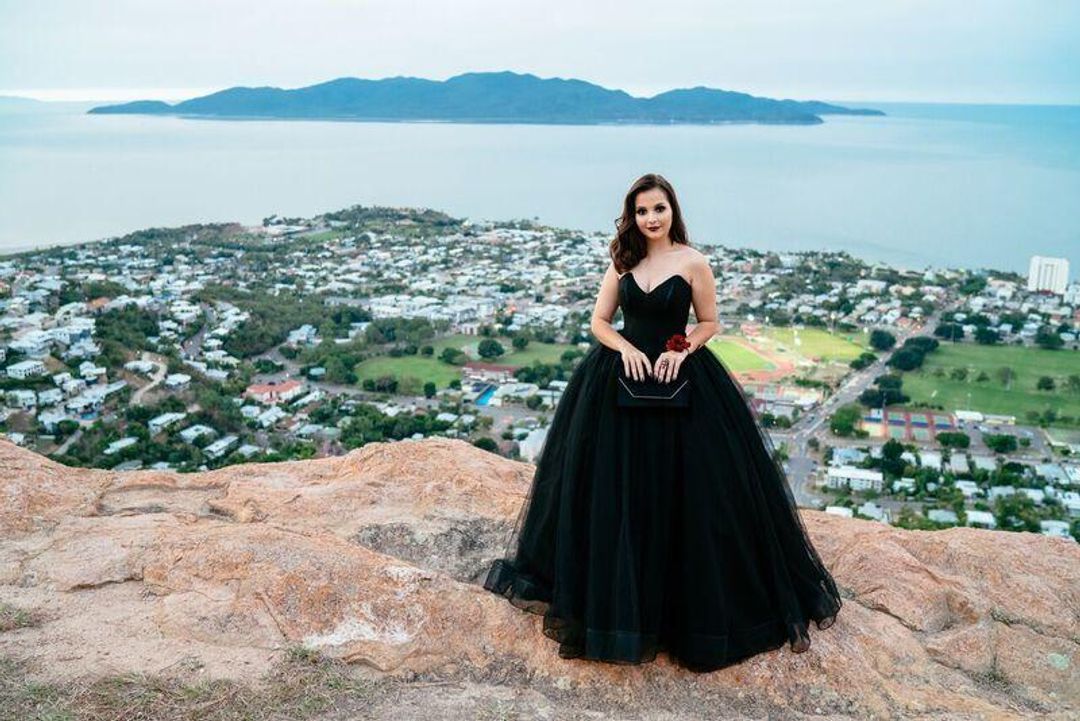Beautiful Black Ball Gown One Size for rent on The Volte - main image
