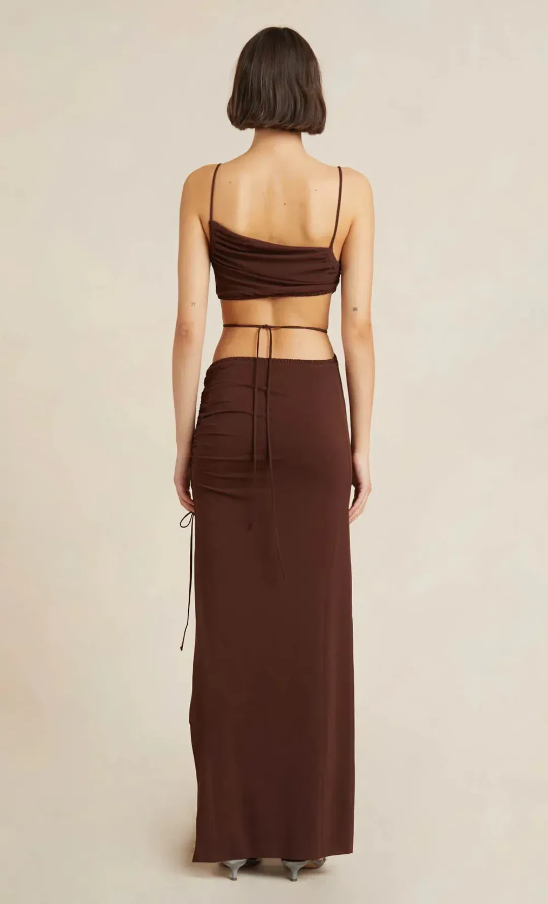 Bec & Bridge Dilkon Maxi Dress In Chocolate Size 8 for rent on The Volte - main image