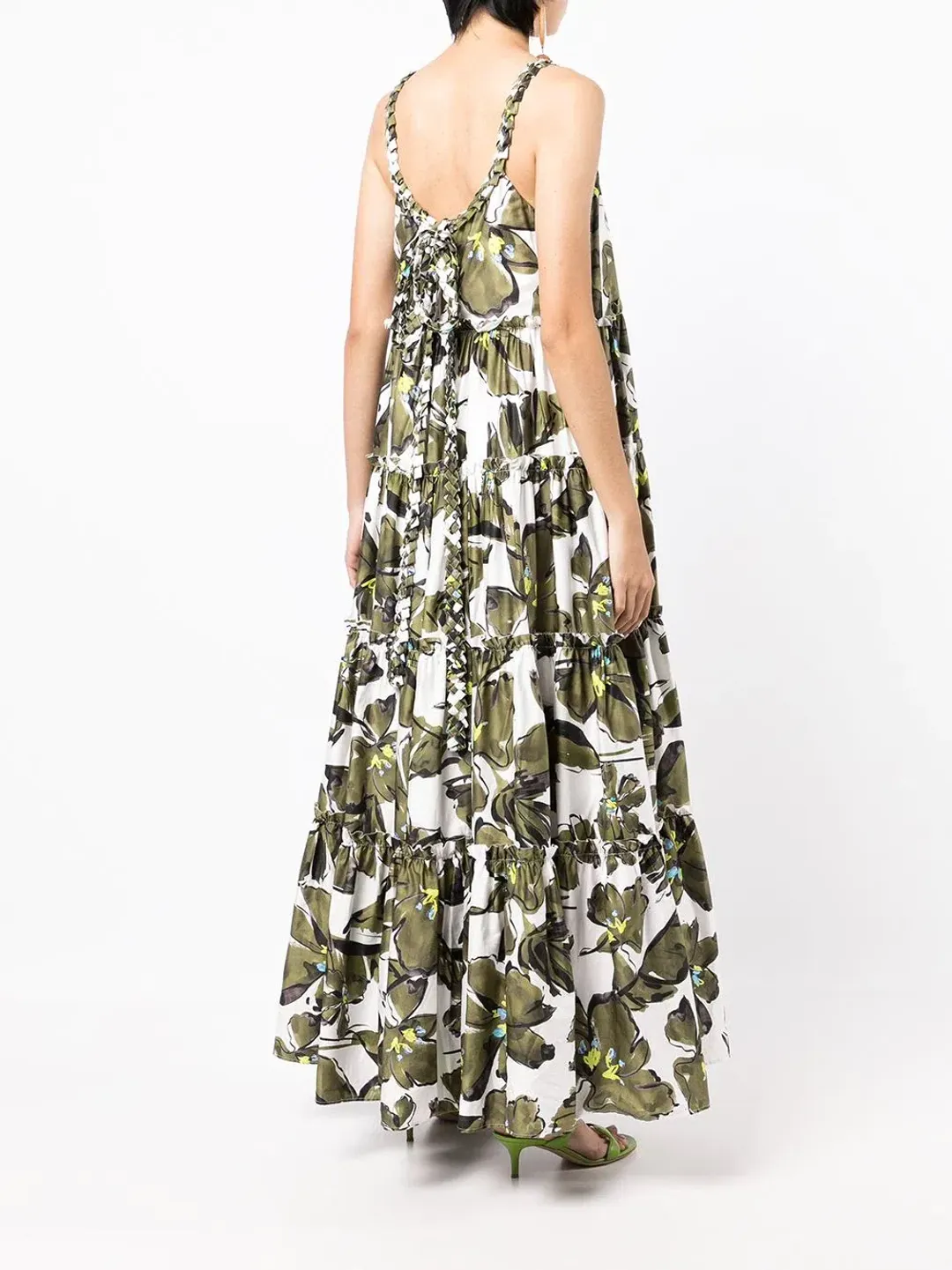 Aje Oasis Strap Maxi Dress Olive Leaf Size 4 for rent on The Volte - main image